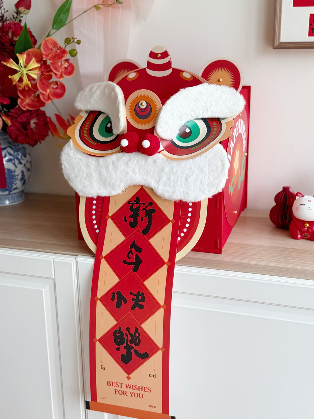 瑞狮迎福 Lion Dance Head Decor (2 Options) - 3LittlePicks