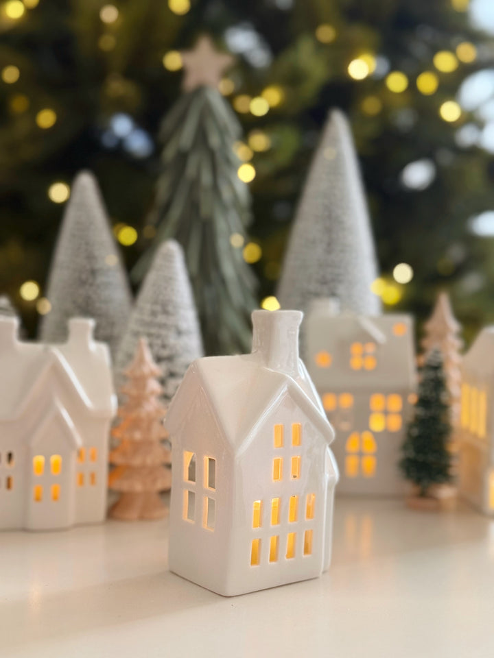 Twinkle Lane Porcelain Tealight House Collection (5 options)