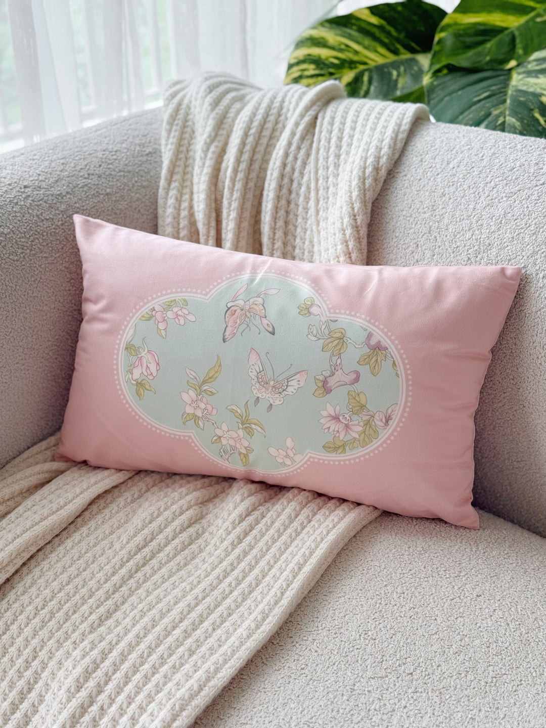 Butterfly Garden Waist Cushion Cover
