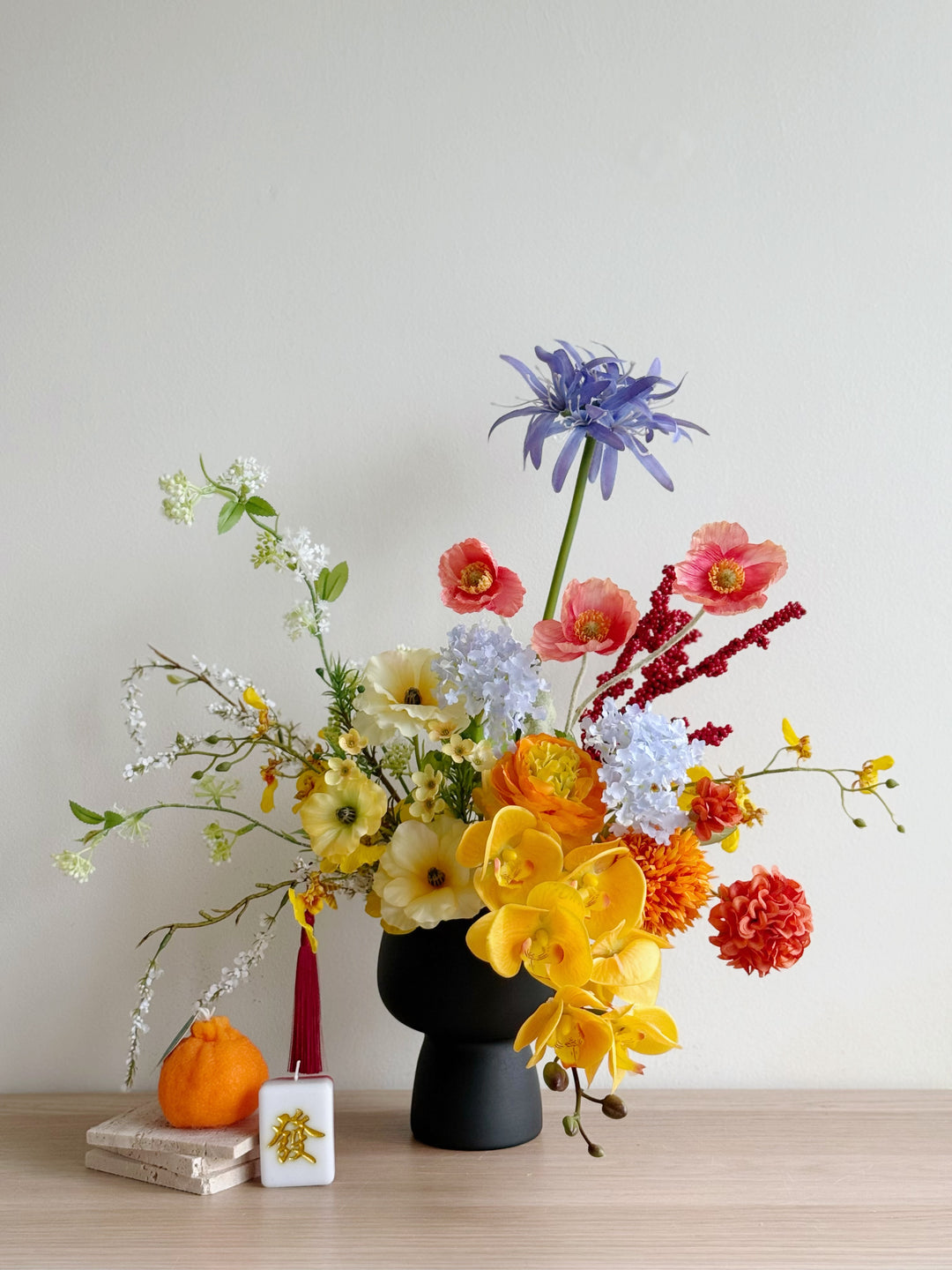 鸿运当头 Radiant Fortune Floral In The Pot (1-sided)