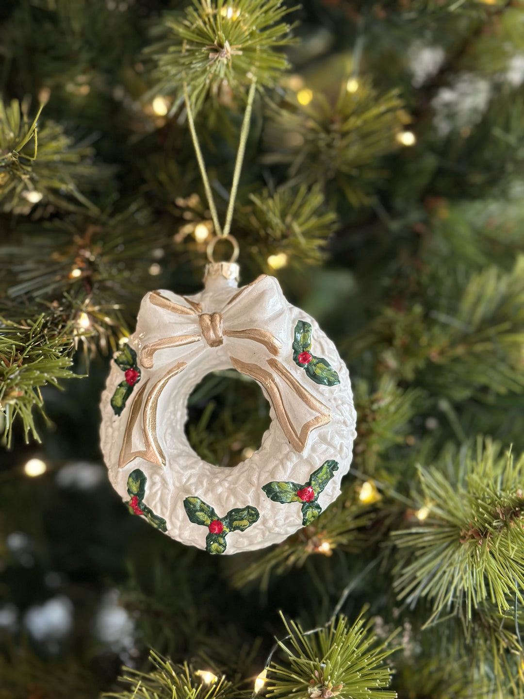 Classic Bow Wreath Ornament