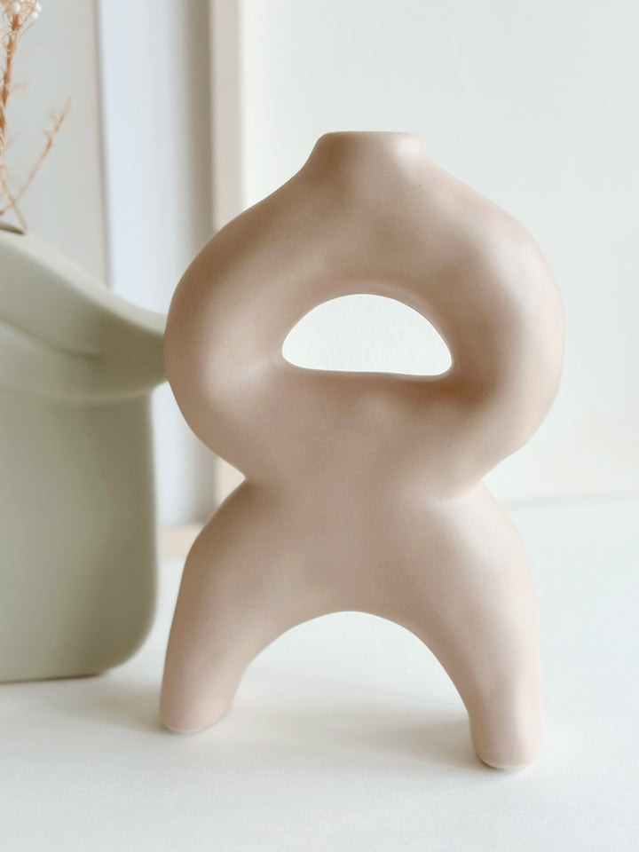 LatteMuse: Abstract Humanesque Porcelain Art Vase