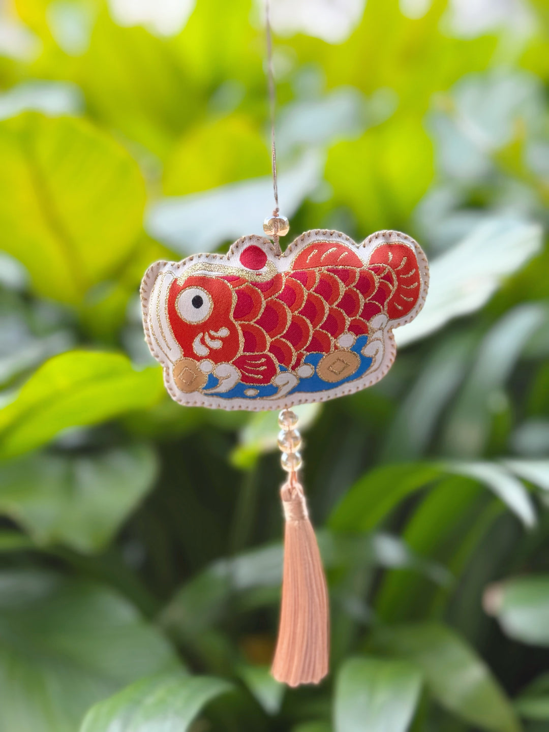 Koi of Blessings Herbal Tassel Charm（锦鲤纳福香囊）