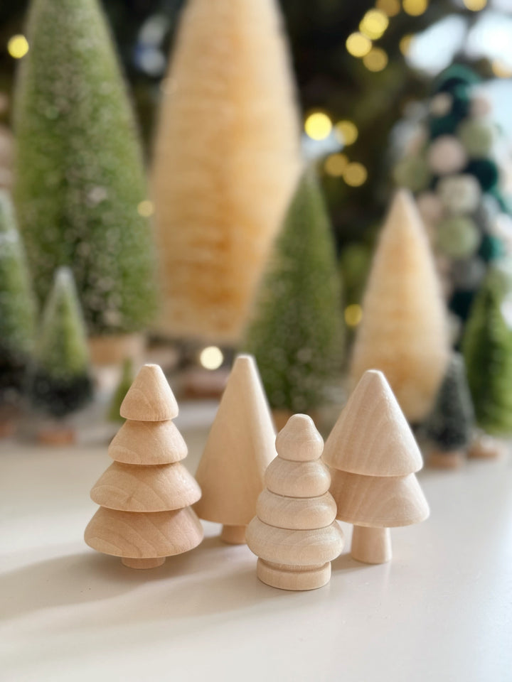 Natural Woodland Charm Tree Set (set of 4)