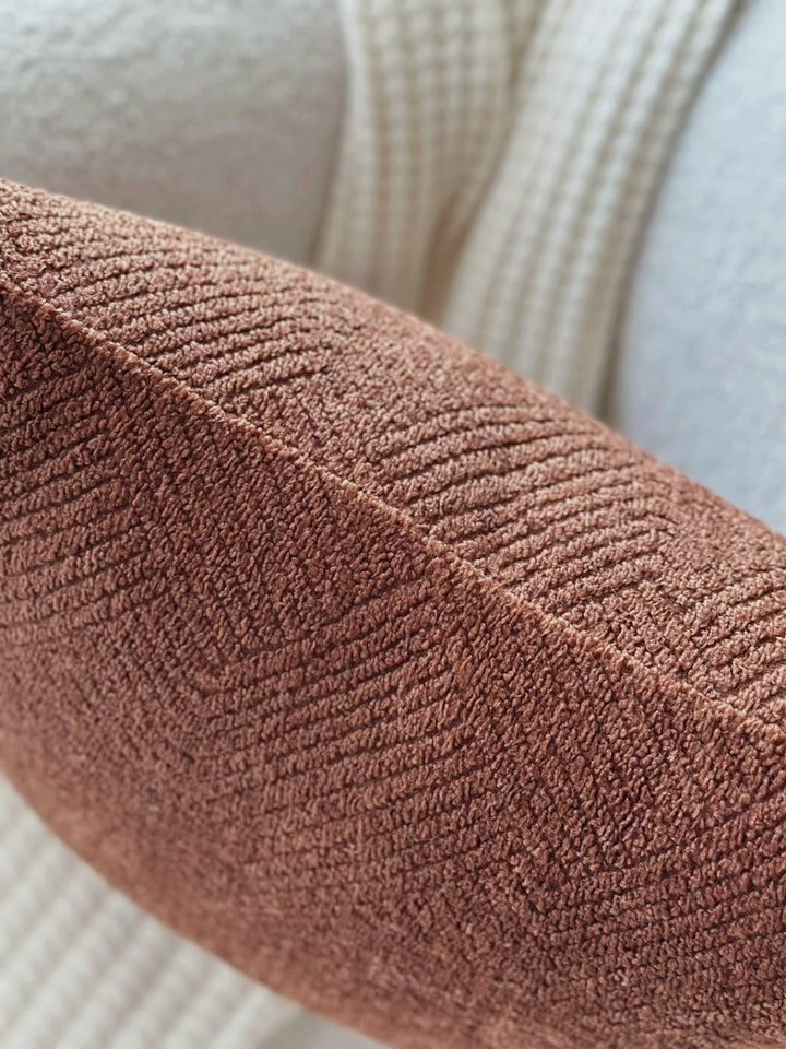 HerringHaven Tassel Cushion Cover - Cocoa Brown