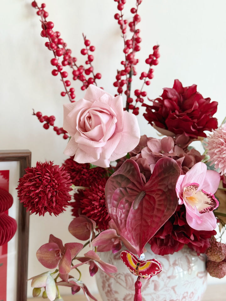 瑞气盈门 Auspicious Welcome Arrangement In The Vase (1-sided)