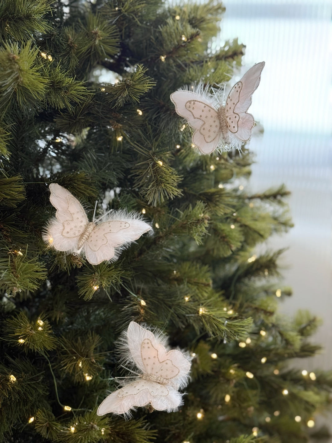 Whispering Wings Ornament Clip – Champagne (set of 3)