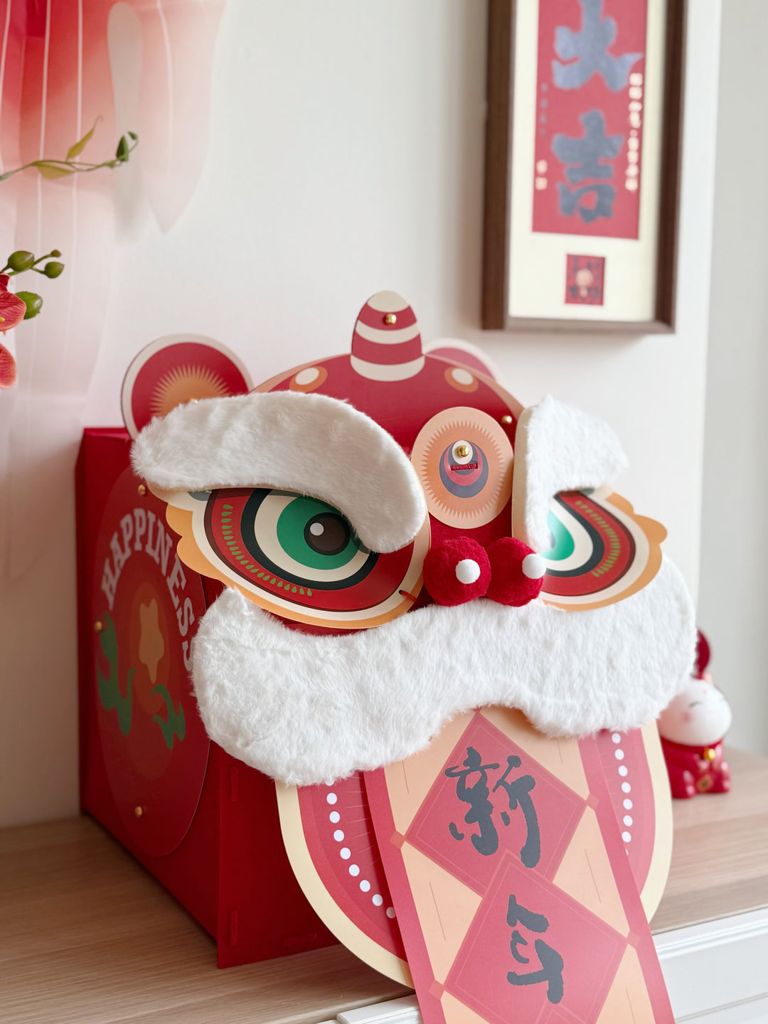 瑞狮迎福 Lion Dance Head Decor (2 Options) - 3LittlePicks
