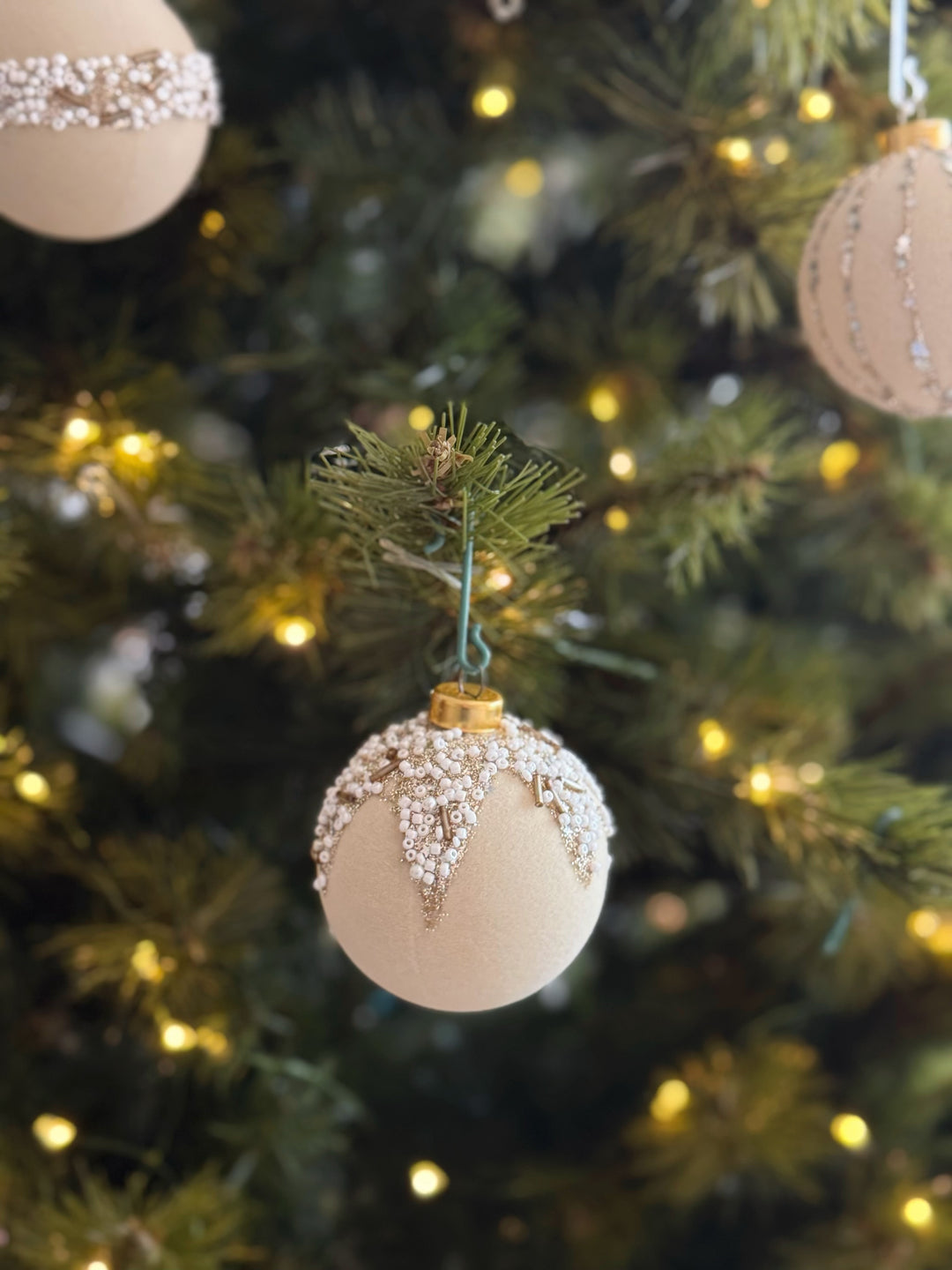 Velvet Champagne 6cm Bauble Set (Set of 12)