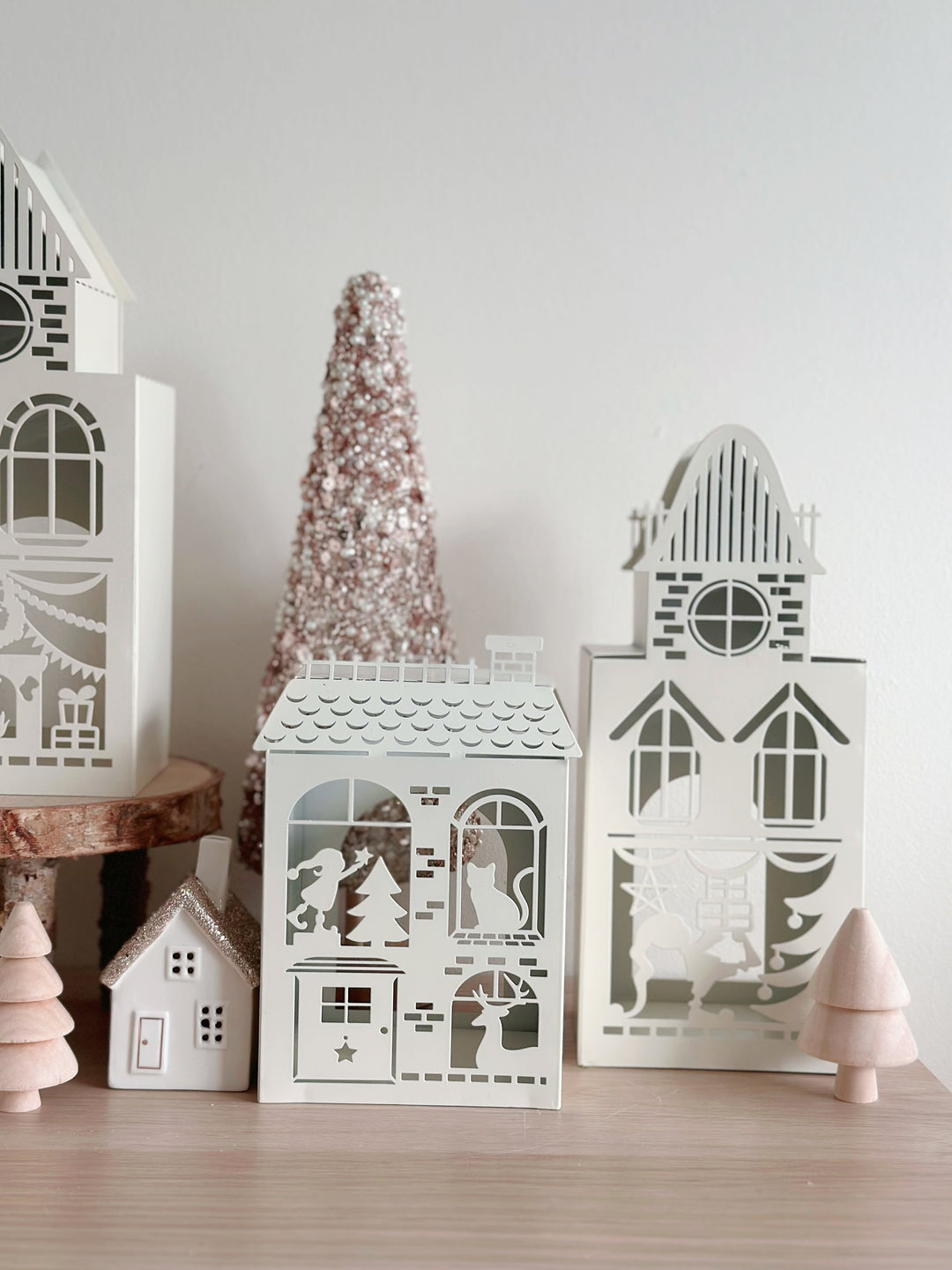 Whimsical Christmas Village Tealight Houses (4 options)