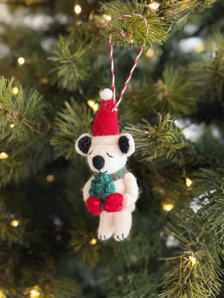 Winter Bear Felt Ornament