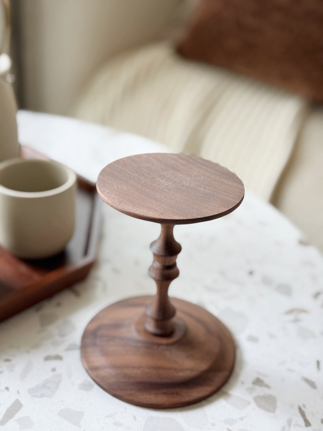 Walnut Display Pedestal