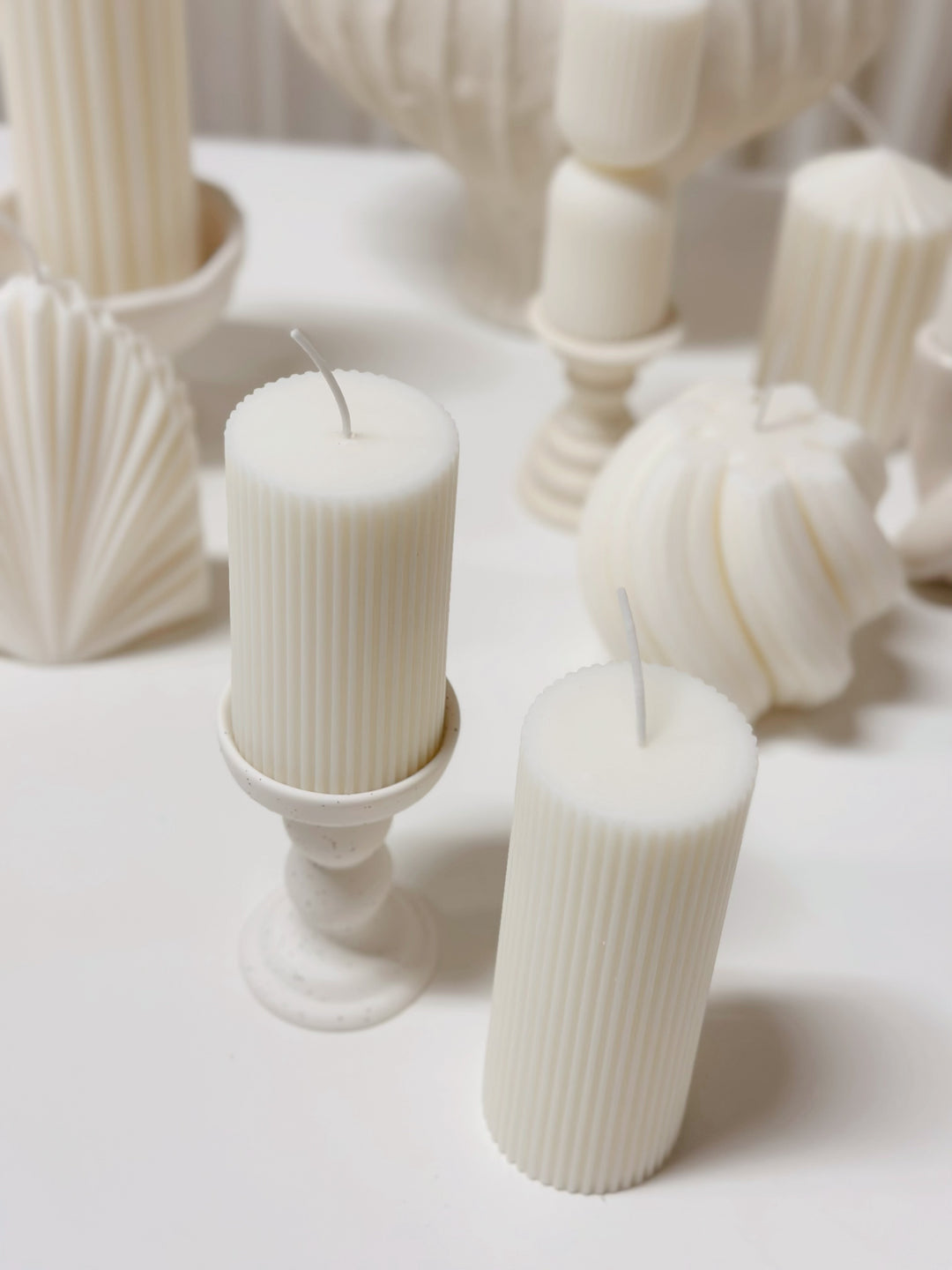 Cream White Column Pillar Candle (2 sizes)