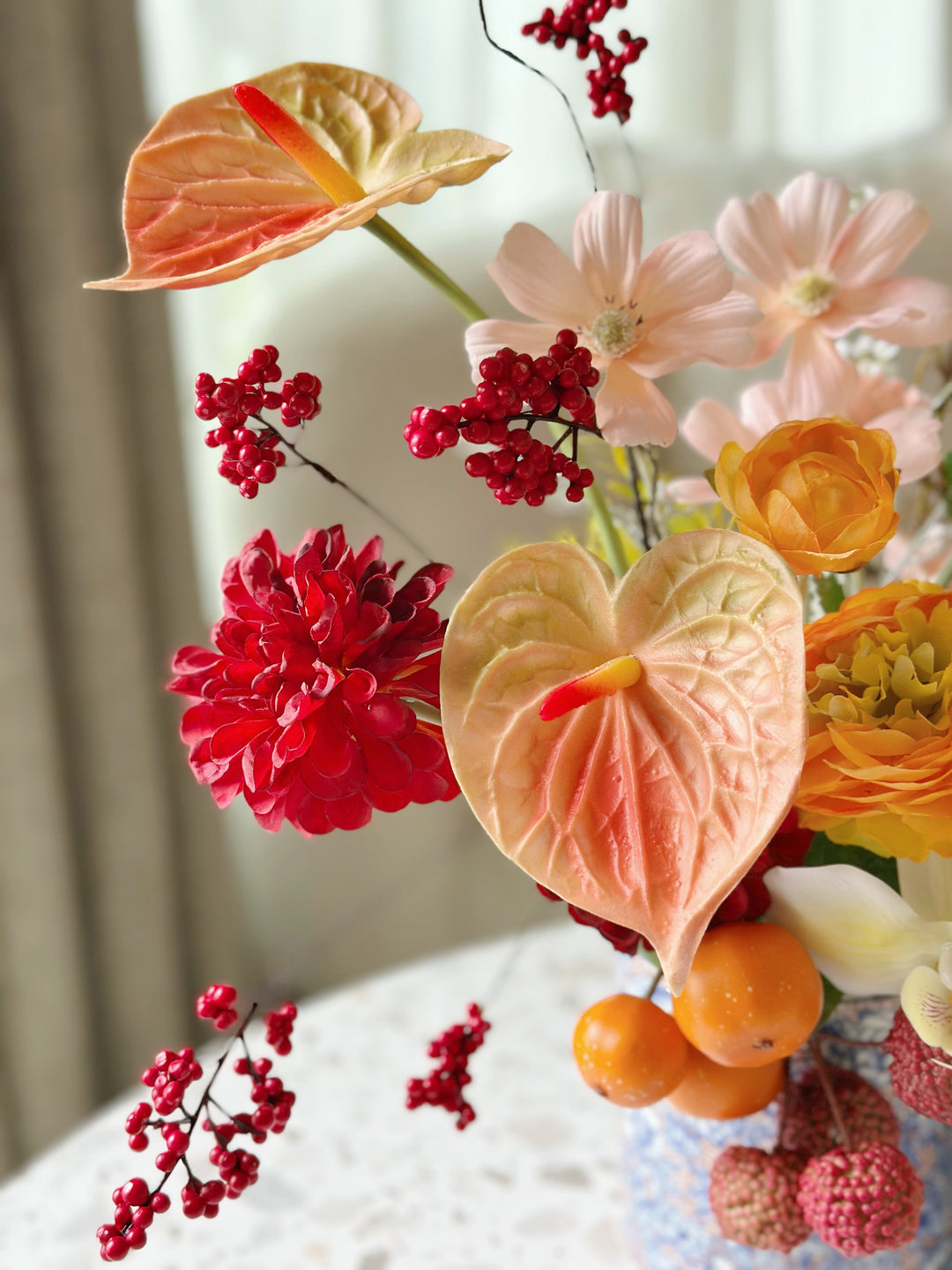 大吉大利 Golden Fortune Bloom Jar (1-sided)