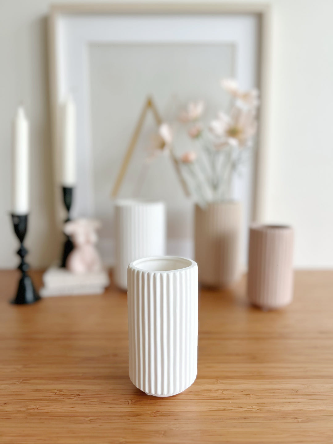 Simple Fluted Vases