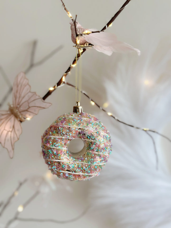 Sparkling Sugar Donut Ornament