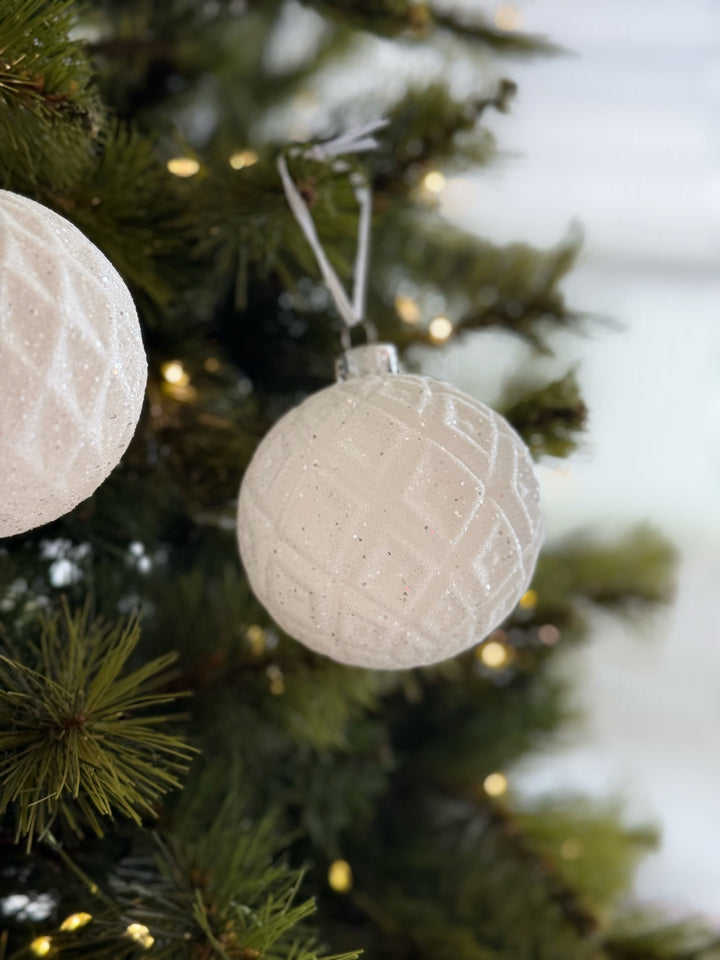 Snowfall Sparkle Christmas Baubles (Set of 10)