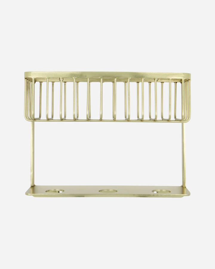 Bath Basket and Bottle Hanger - Brass