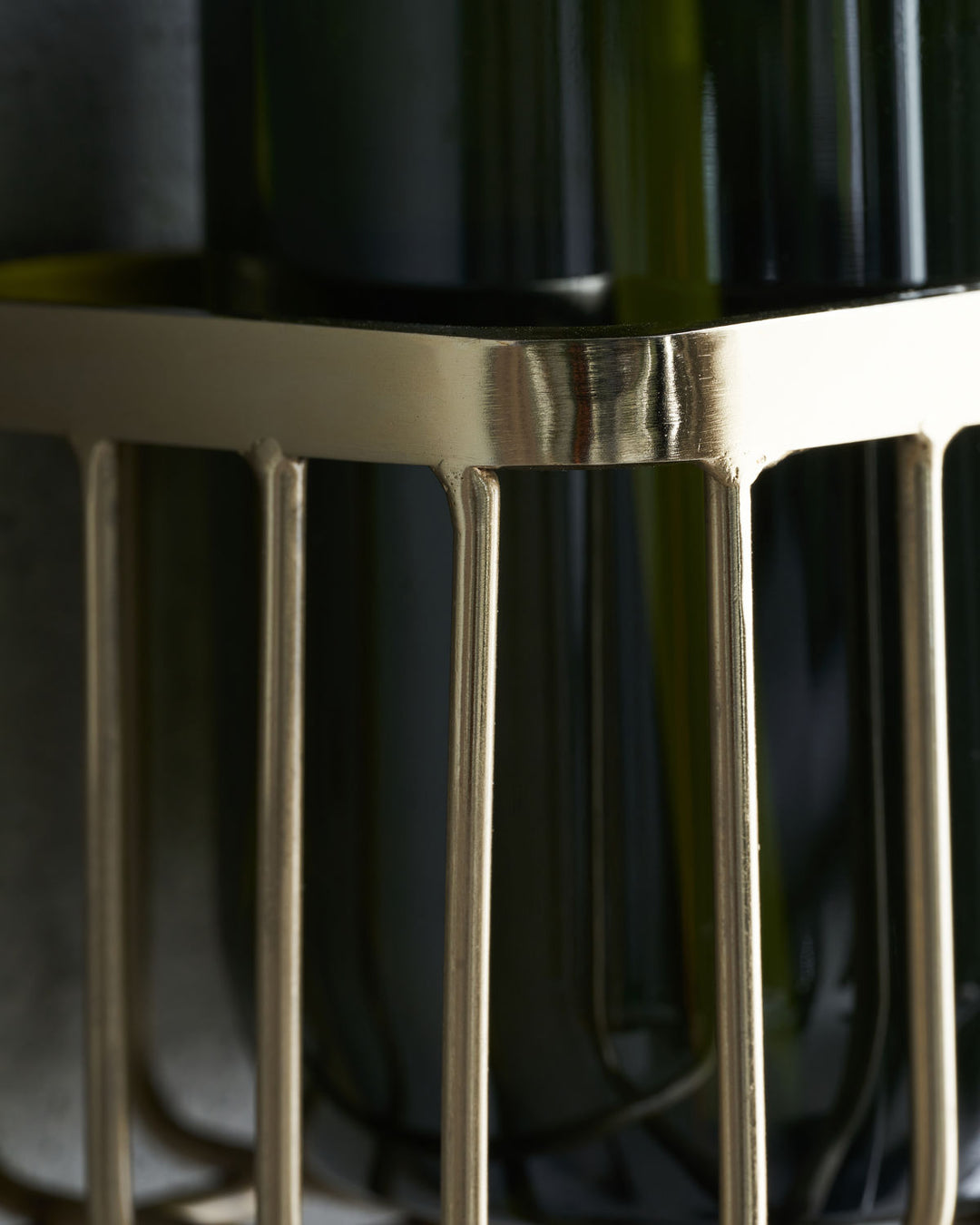 Bath Basket and Bottle Hanger - Brass