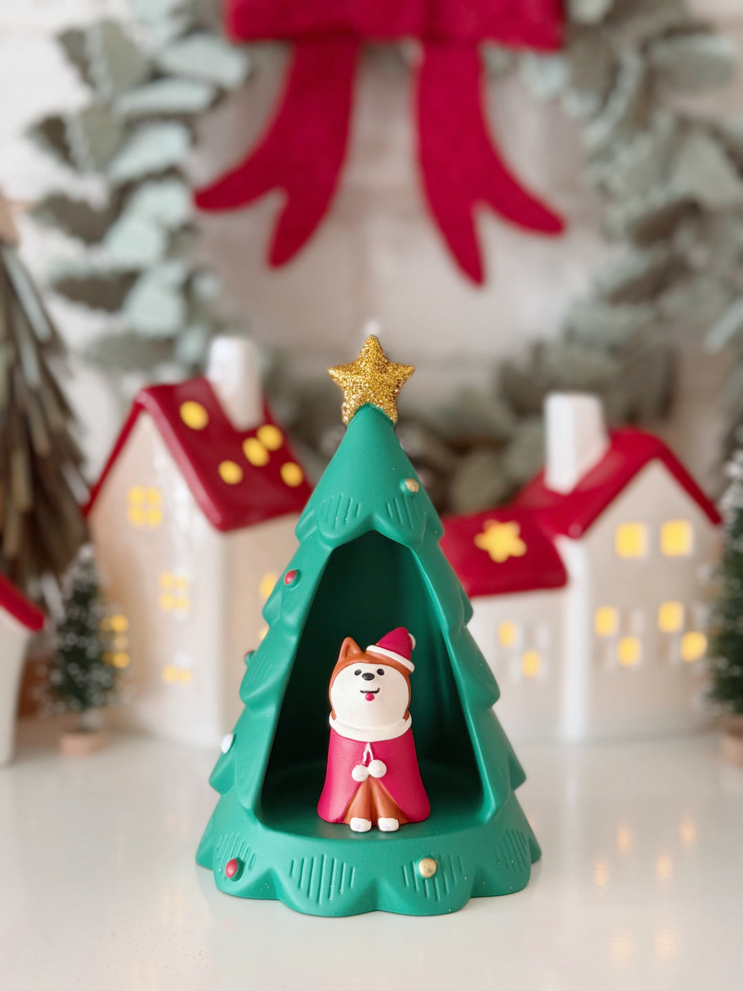 Christmas Pup & Tree Decor Set