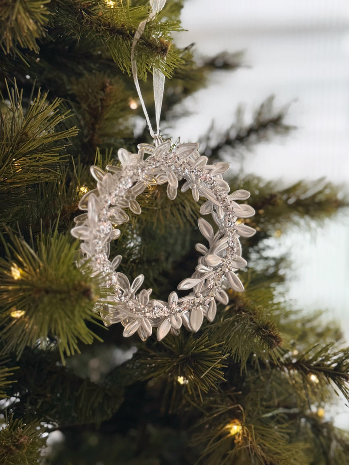 Silver Frost Wreath Ornament