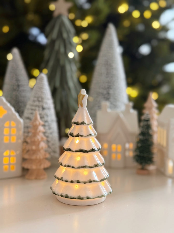 Evergreen Trim Light-Up Porcelain Tree