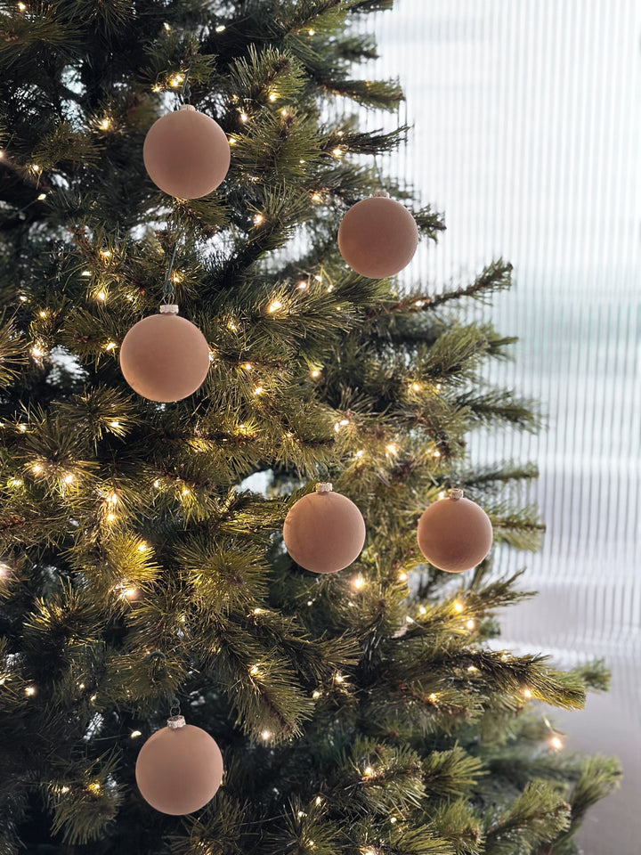 PRE-ORDER (17-23 Oct): Latte Brown Matt Elegance 6cm Bauble Set (set of 12)