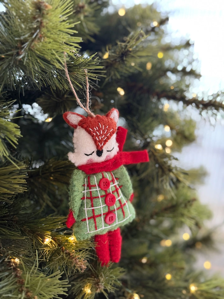 Frosty Fox Felt Ornament
