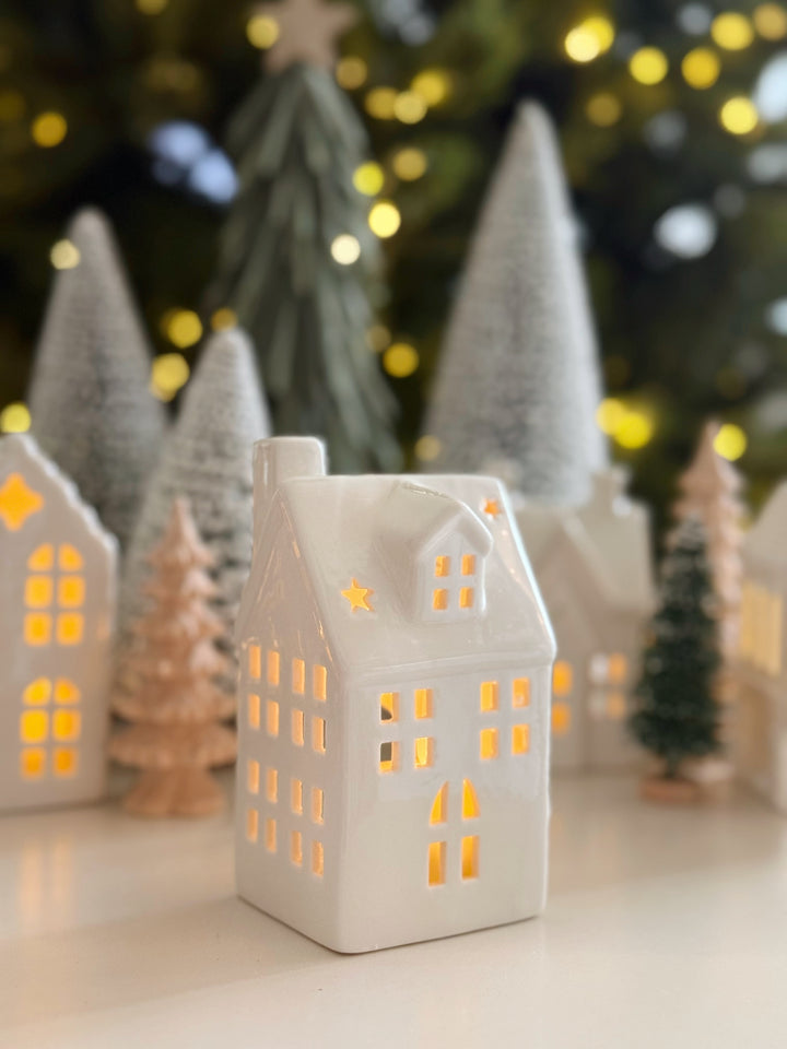 Twinkle Lane Porcelain Tealight House Collection (5 options)