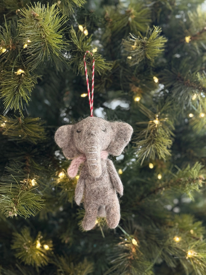 Dreamy Elephant Felt Ornament