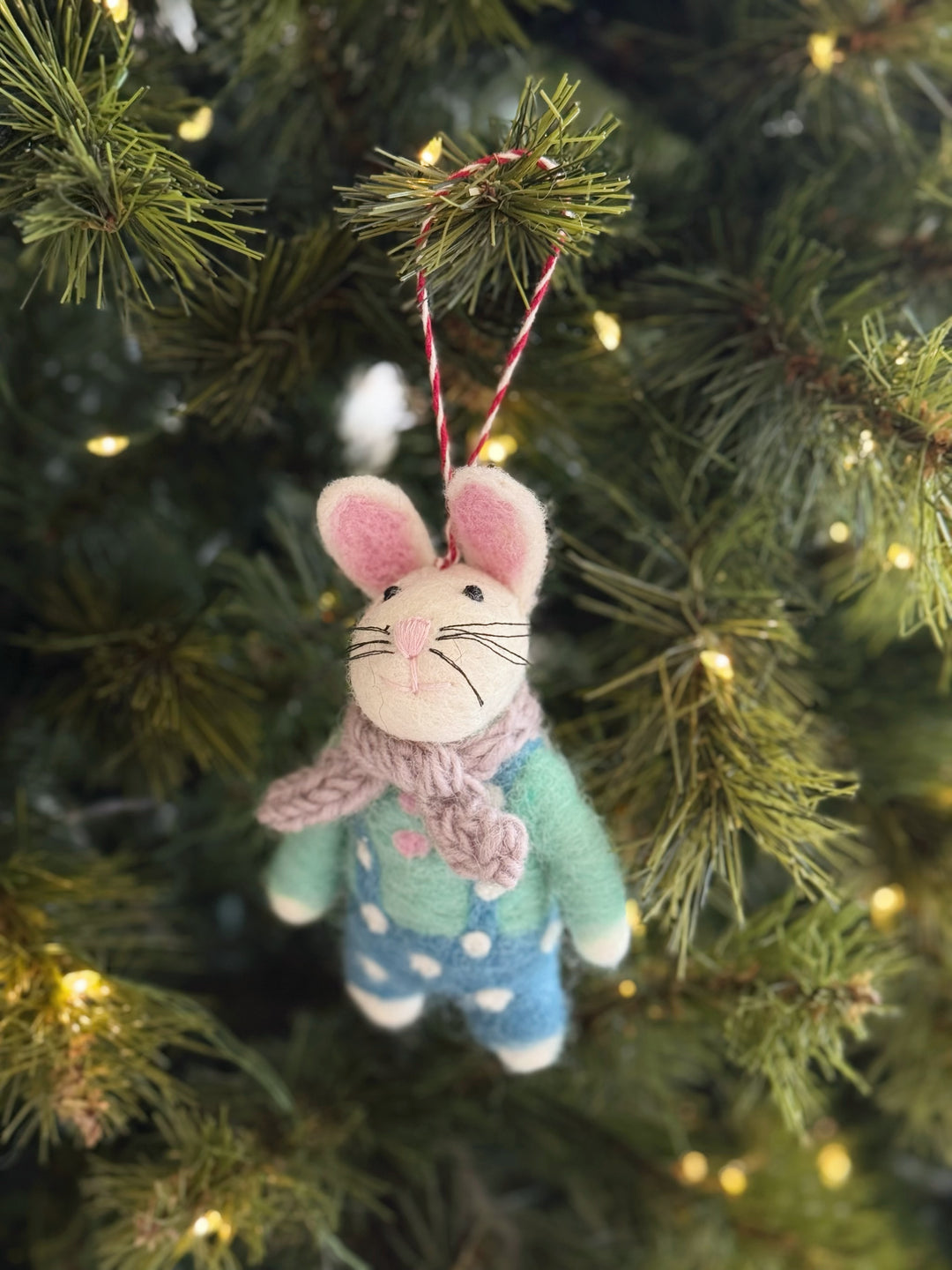 Cozy Bunny Felt Ornament