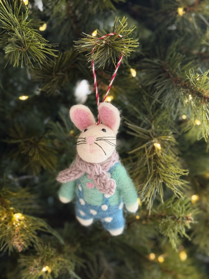 Cozy Bunny Felt Ornament