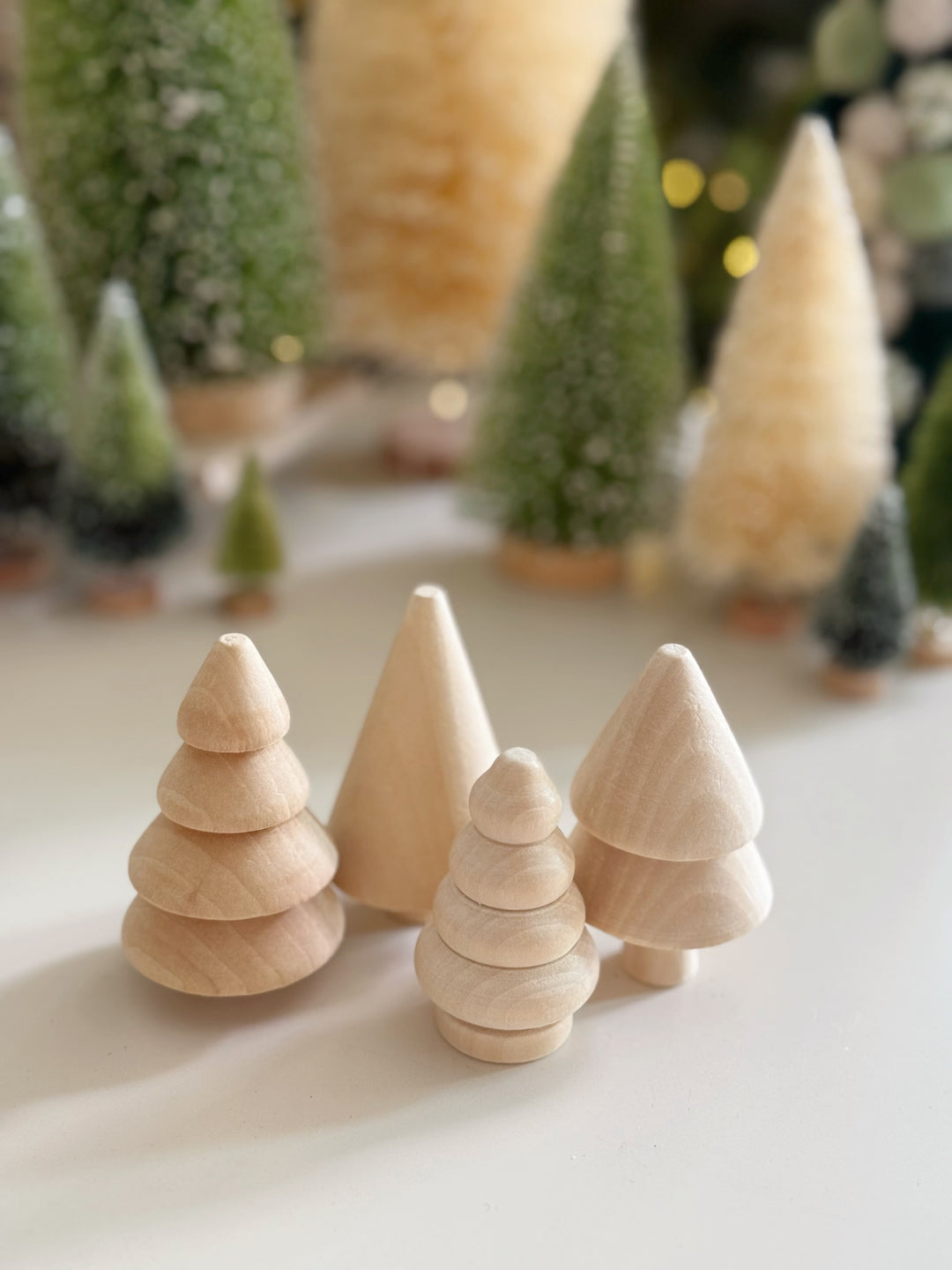 Natural Woodland Charm Tree Set (set of 4)