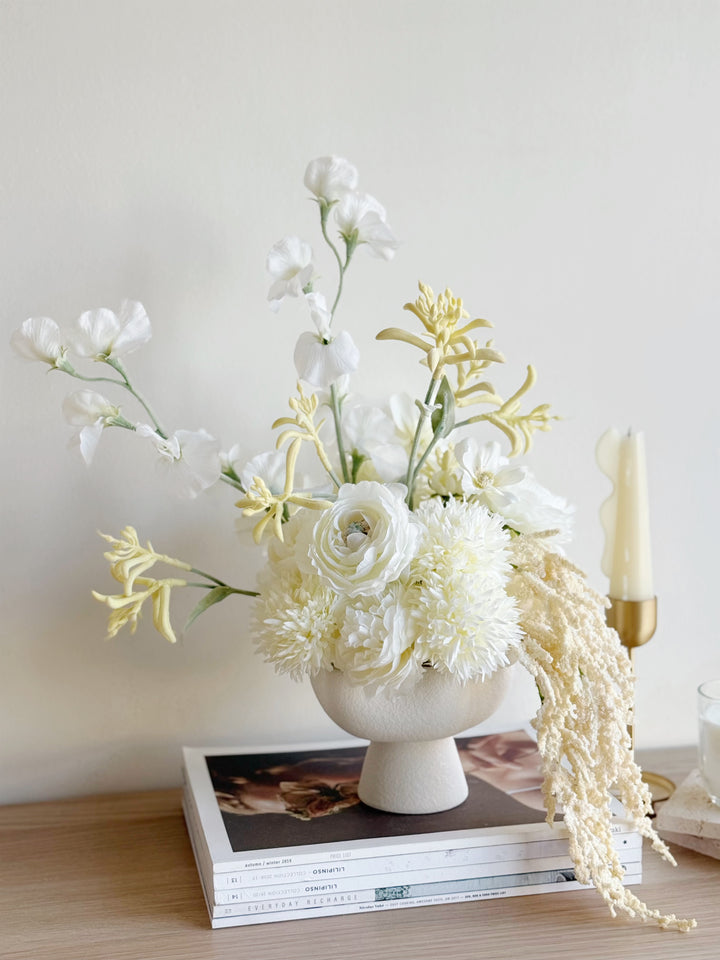 Ethereal Ivory Cascade in the Bowl (2-sided)