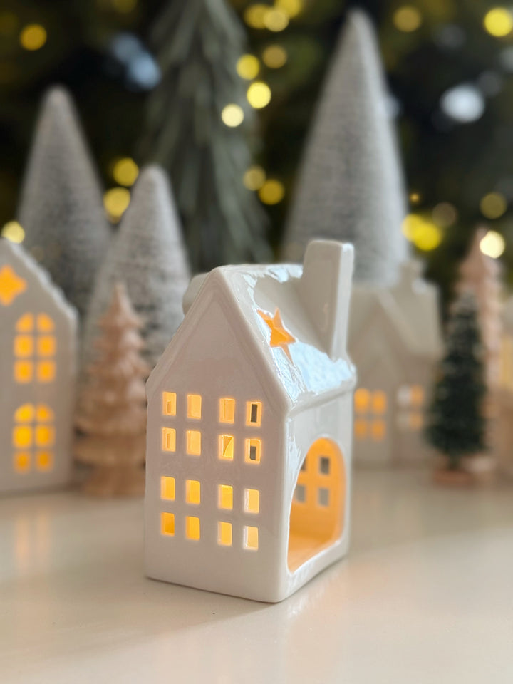 Twinkle Lane Porcelain Tealight House Collection (5 options)