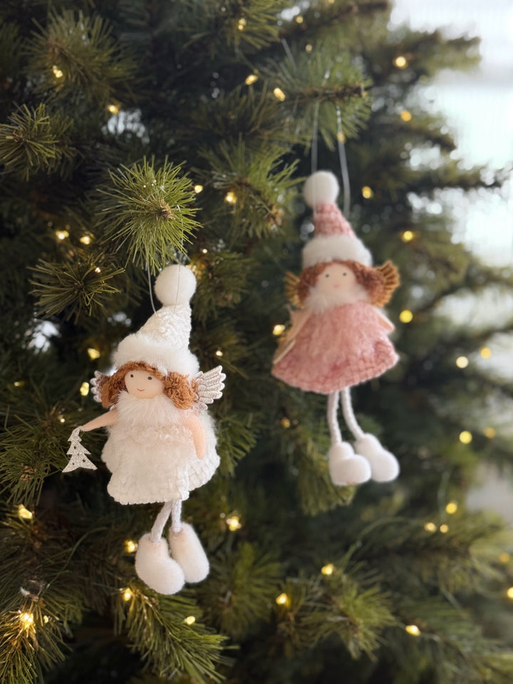 Pompom Winter Angel Hanging Ornament (2 colours)