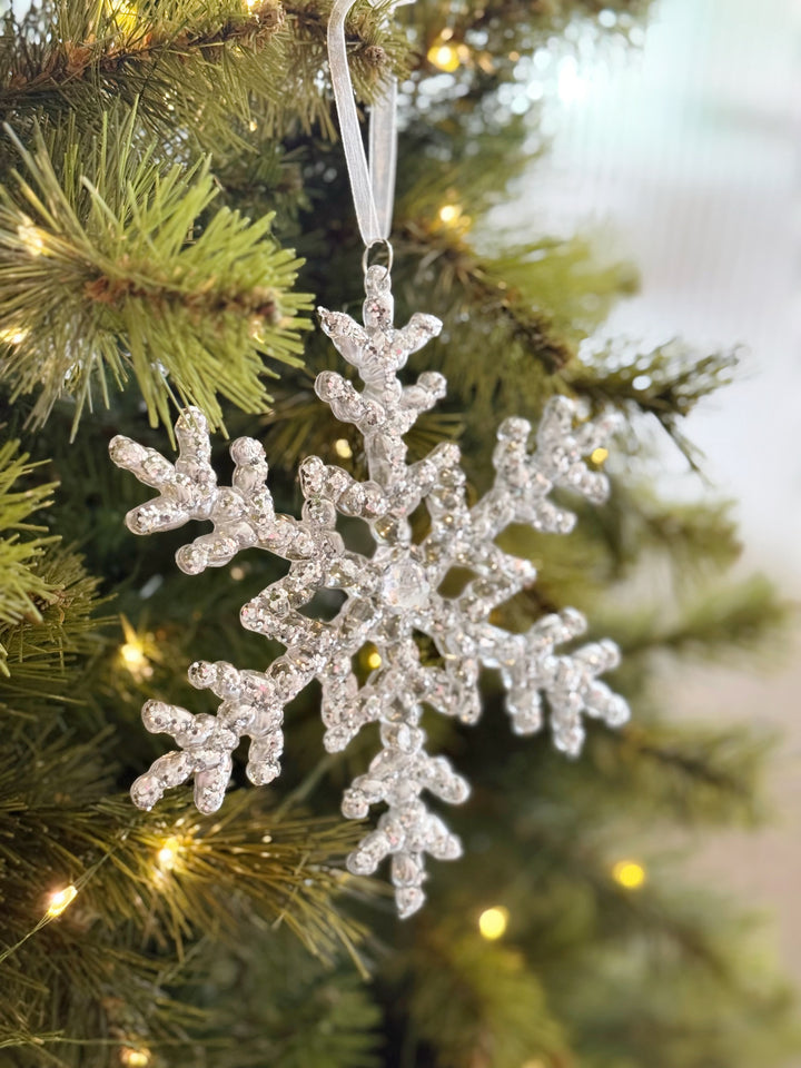 Silver Frost Large Snowflake Ornament