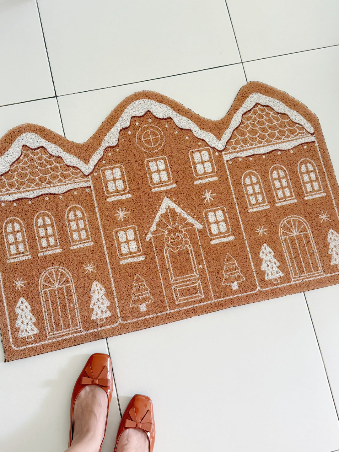 Gingerbread House PVC Doormat