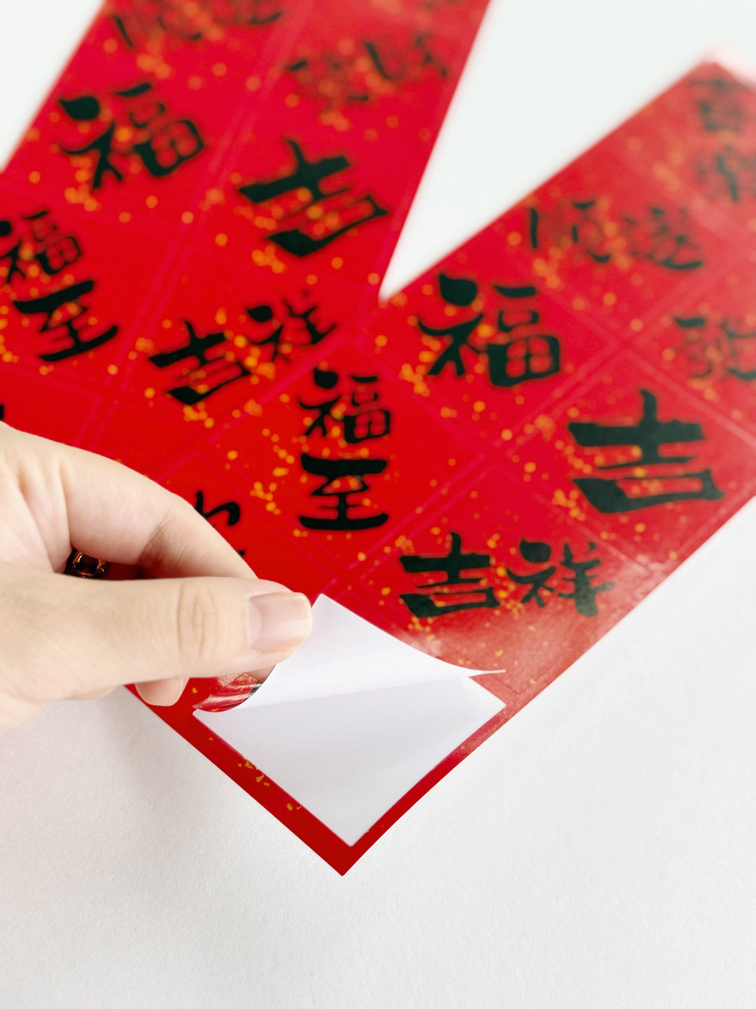 Classic Blessings CNY Calligraphy Stickers (Set of 2)