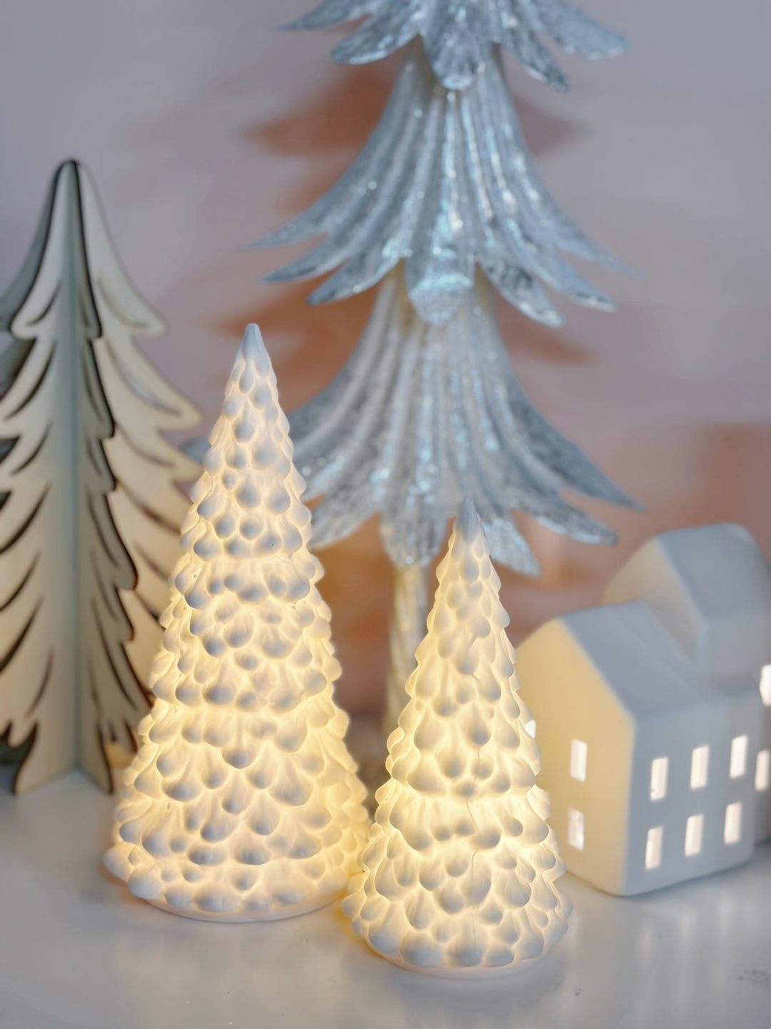 Snow-Crested Lumina Porcelain Tree (2 sizes)
