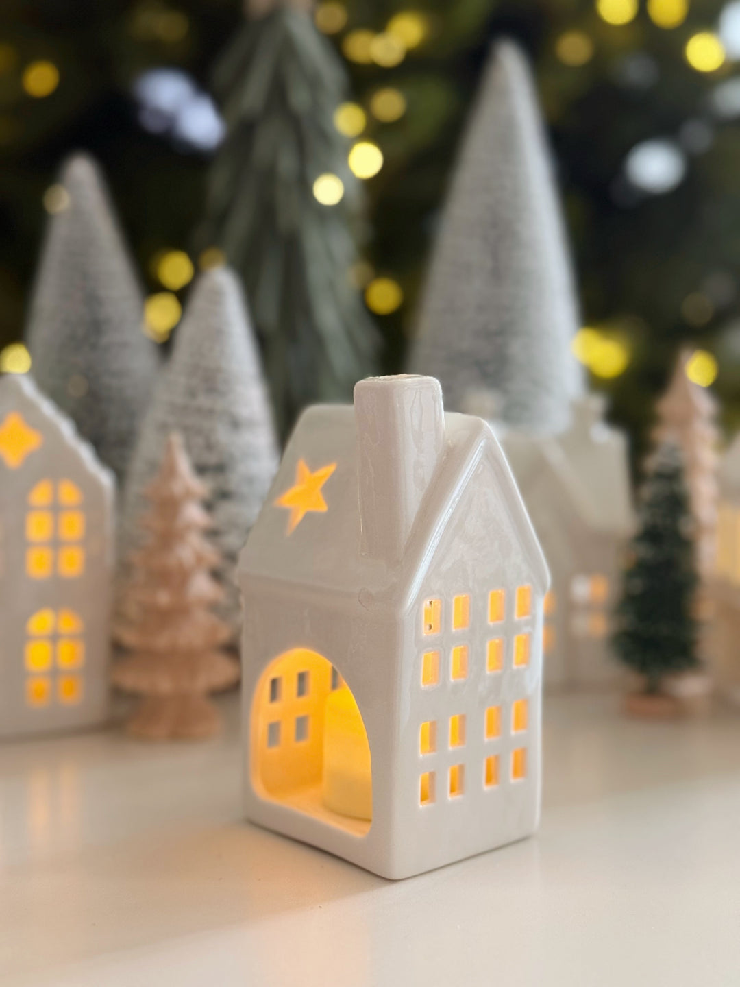 Twinkle Lane Porcelain Tealight House Collection (5 options)