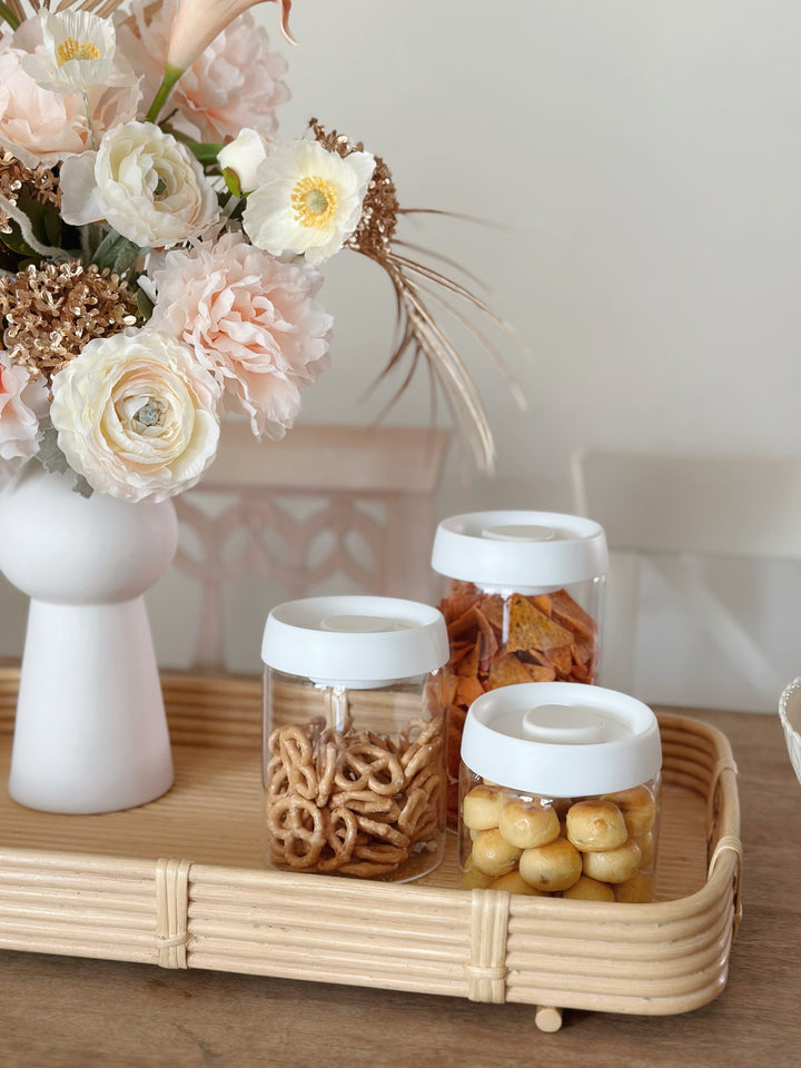 PRE-ORDER (9-15 May): SleekSeal Glass Jar Set - White (set of 3)