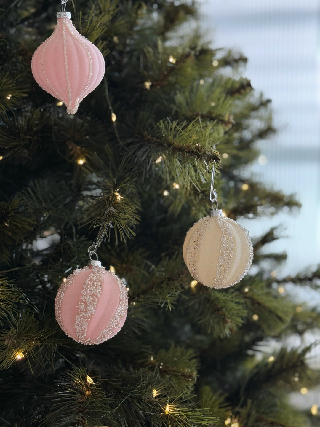 Velvet Blush 6cm Ornament Set (set of 12)