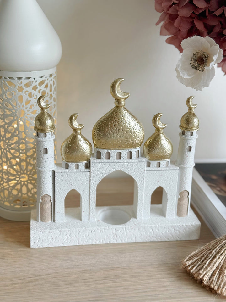 Golden Crescent Mosque Tealight Holder