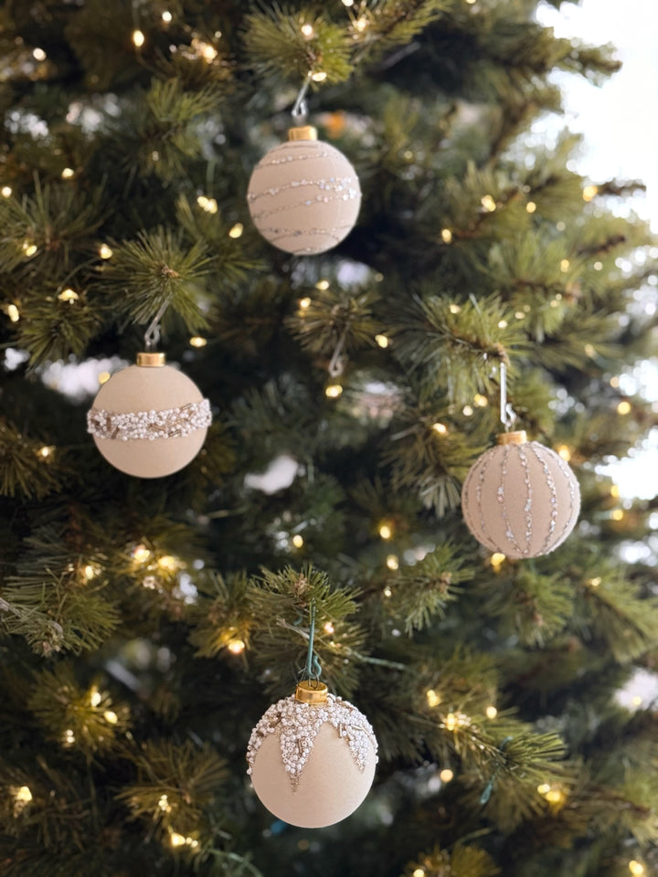 Velvet Champagne 6cm Bauble Set (Set of 12)