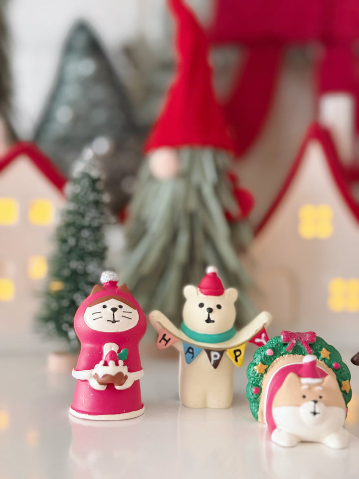 Christmas Critter Crew Mini Figurine Set (Set of 6)
