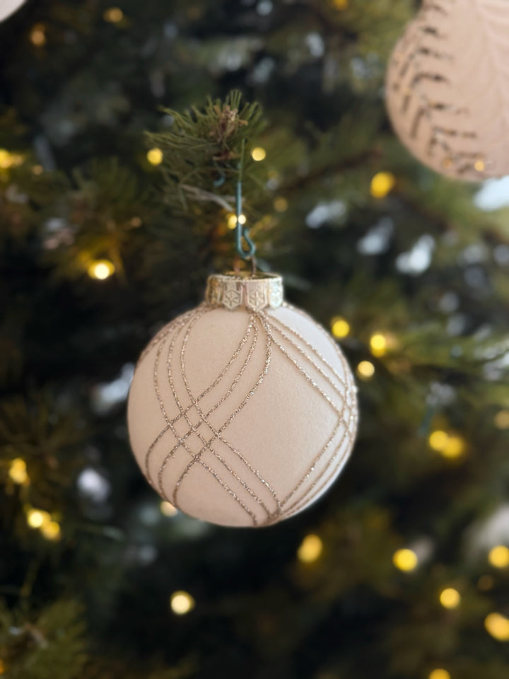 Champagne Radiance 8cm Bauble Set (set of 12)