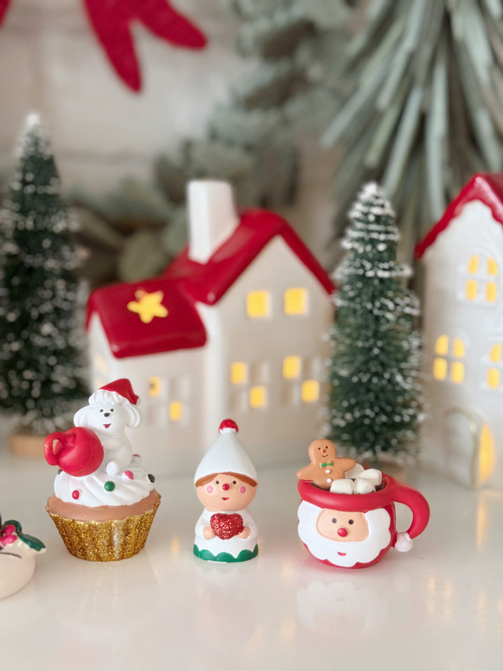 Christmas Sweet Treats Mini Figurine Set (Set of 5)