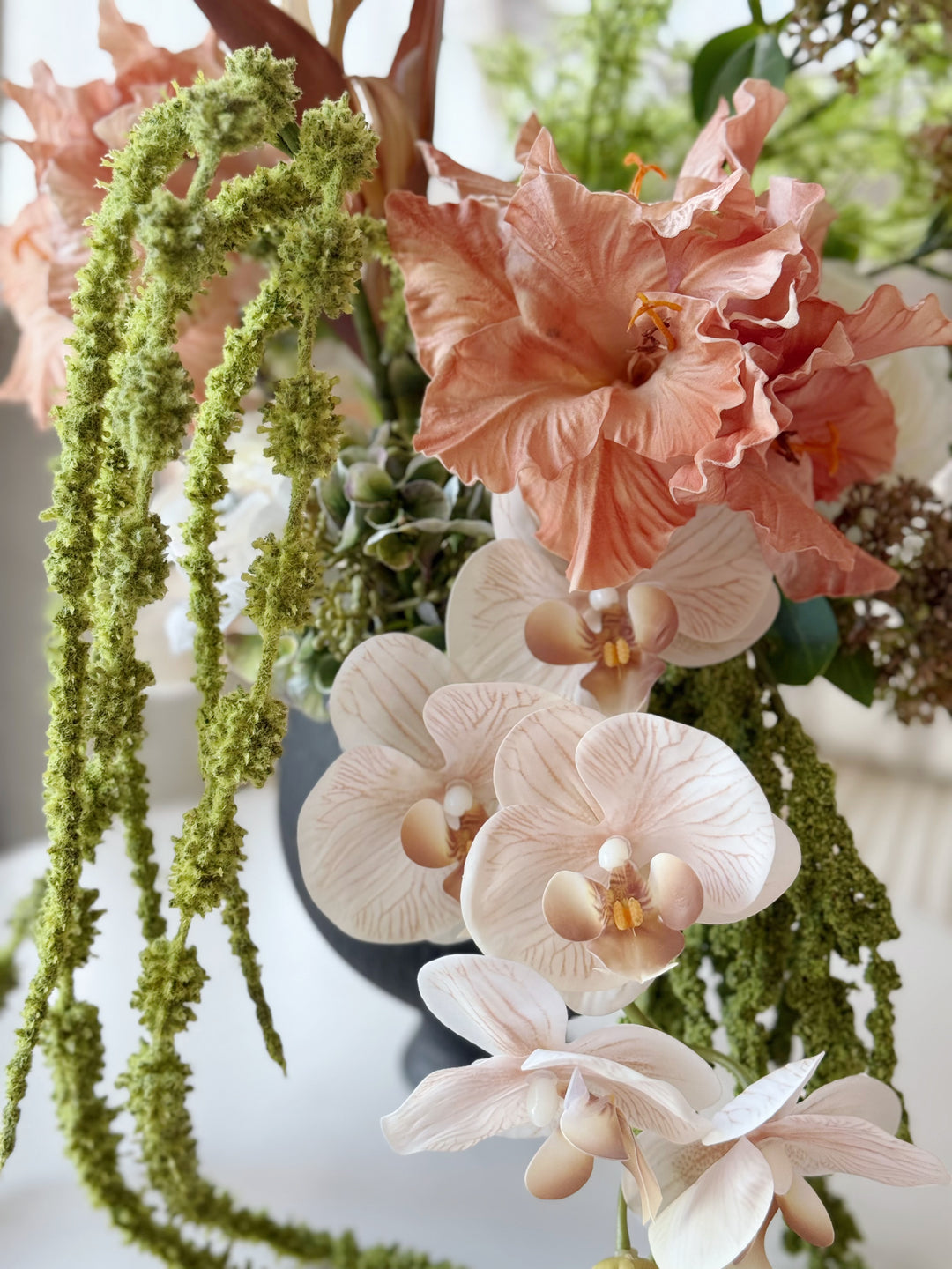 Verdant Peach Cascade In The Vase (2-sided)