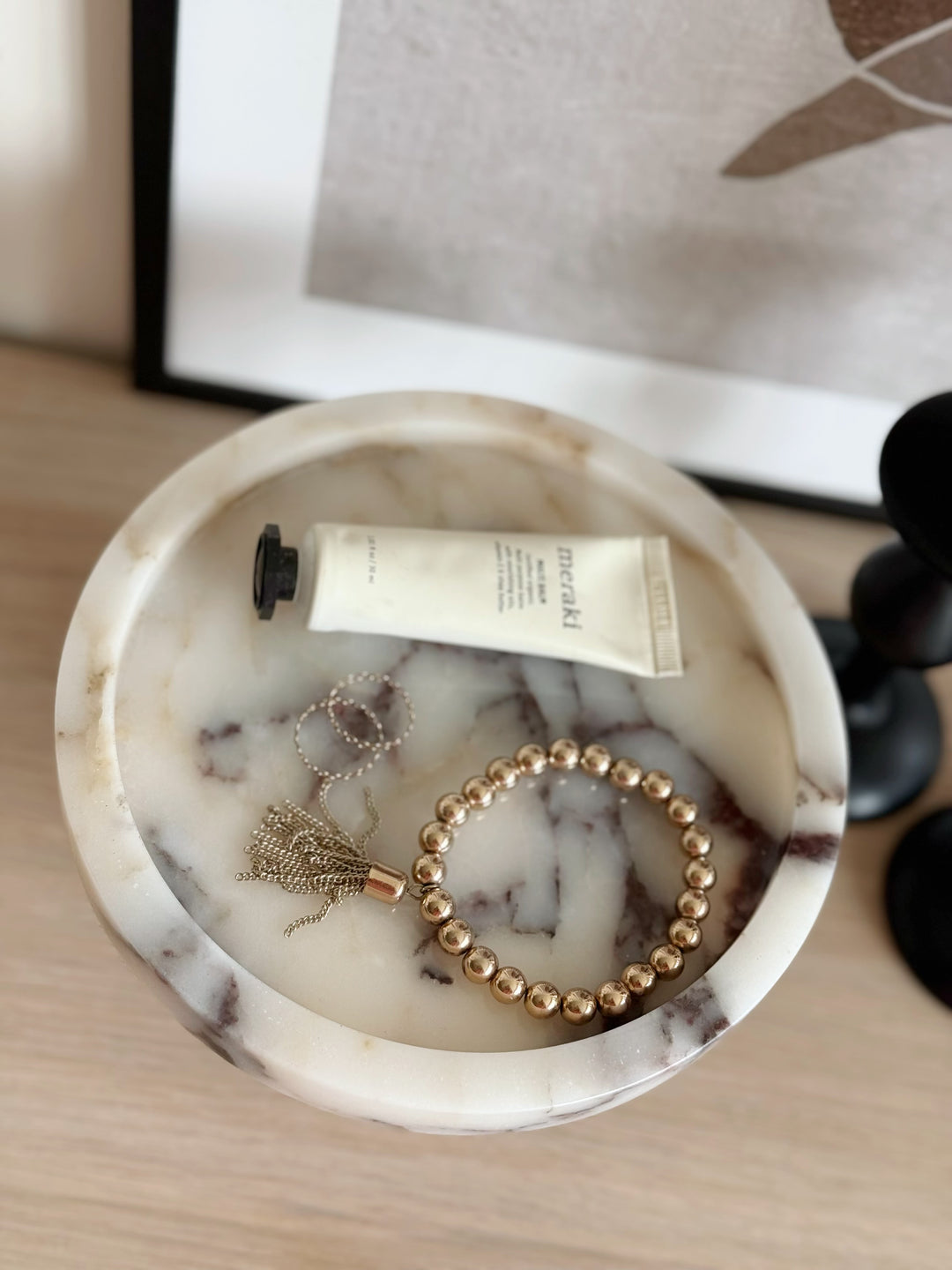 Arcadia Marble Pedestal Tray